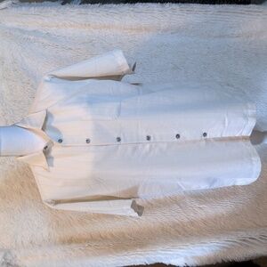 Van Heusen Tropical Short Sleeve Button Down Shirt Mens SZ L